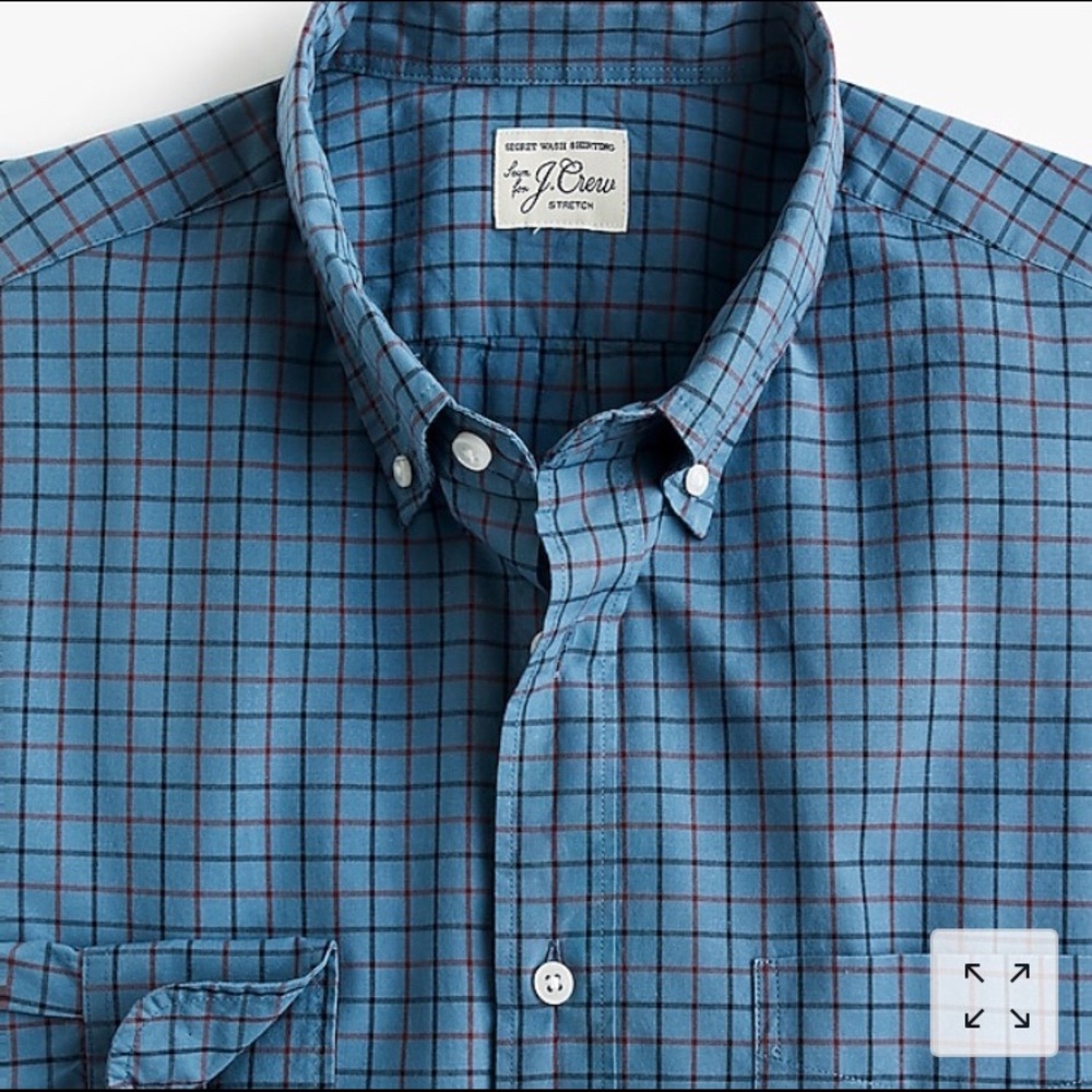 Stretch Secret Wash shirt in tattersall